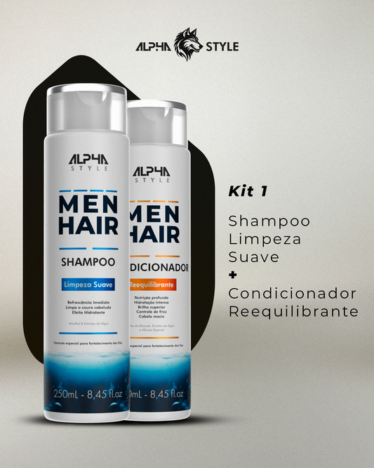 Alpha Clean Boost Kit (01 Shampoo Limpeza Suave 250ml + 01 Condicionador 250ml) |